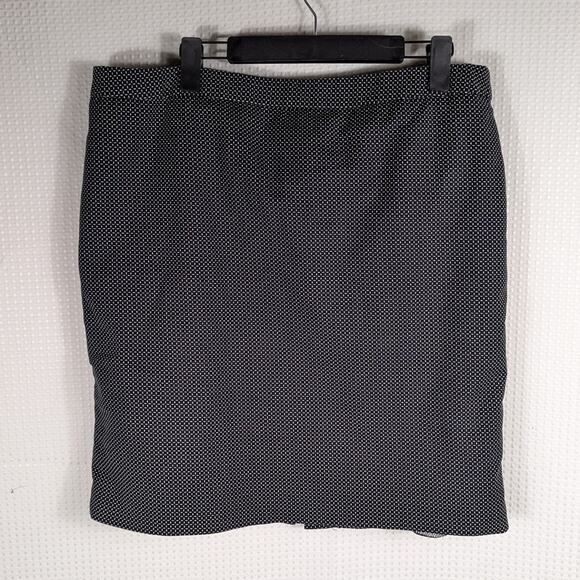 Liz Claiborne Career 18 Black White Cotton Stretch Pencil Skirt Women Career - Picture 2 of 3